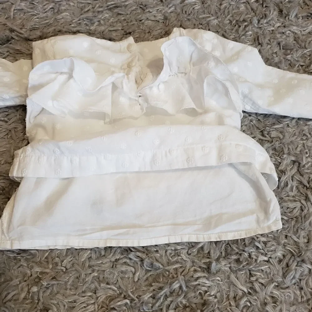 Gymboree Girls White Long Sleeve Blouse 2T